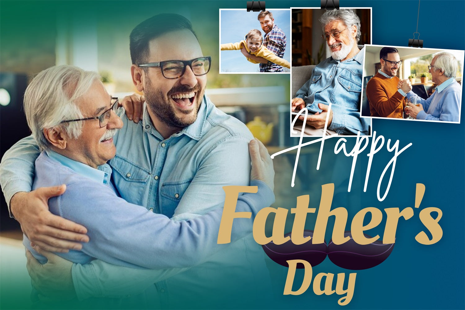 Happy Fathers Day Backdrop Cherished Memories Customized Backdrop UK LXX4-85