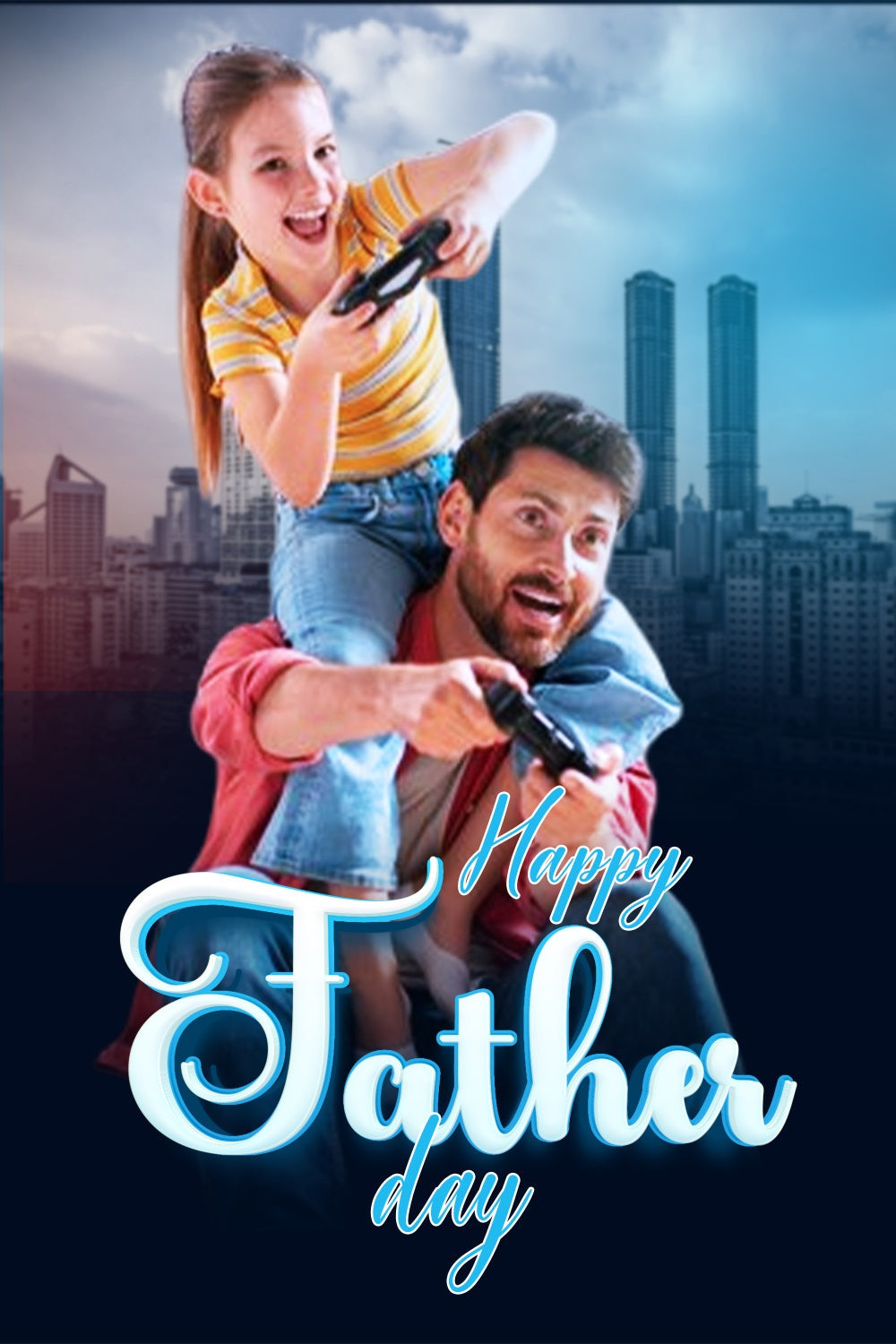 Happy Father's Day Backdrop City Adventure Game Personalised Backdrop UK LXX5-20