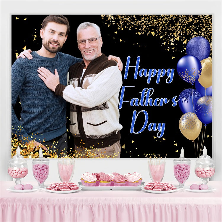 Fathers Day Photo Backdrop Glitter Confetti Balloons Custom Backdrop UK LXX5-21