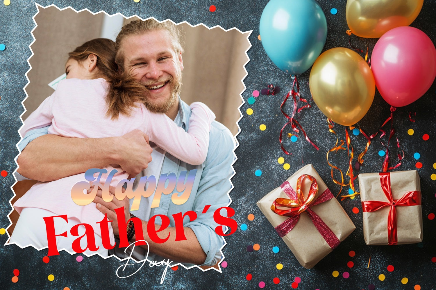 Father's Day Backdrop Ideas Colorful Celebration Balloon Personalized Backdrop UK LXX5-35