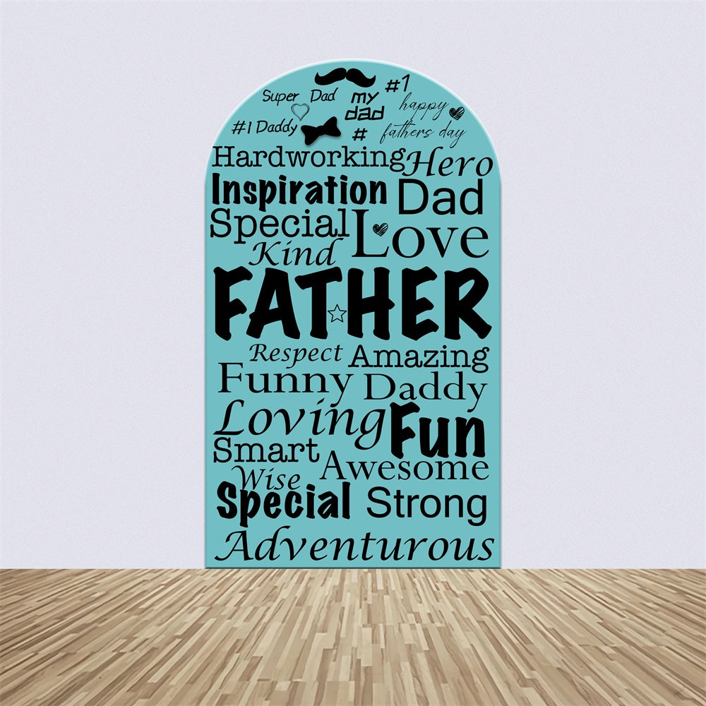 Fathers Day Backdrop Loving Words Personalized Arch Backdrop Kit UK LXX5-8