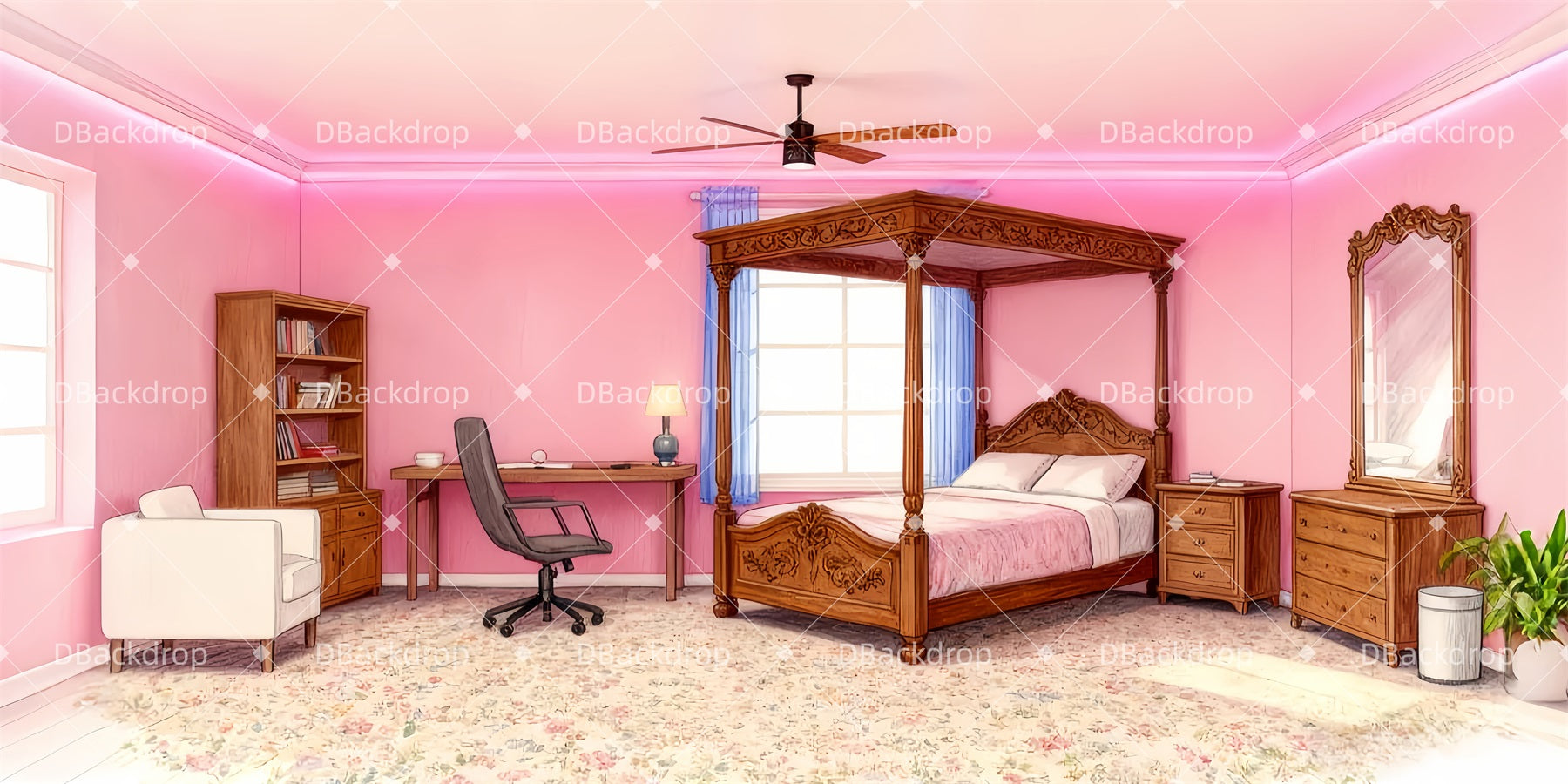 Theater Stage Backdrop Tracy's Bedroom Dance Recital Backdrops UK LXX510-T29