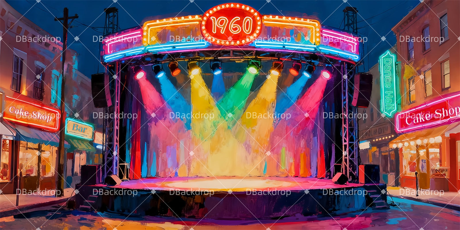 Broadway Stage Backdrop 1960 Dance Stage Musical Backdrops UK LXX510-T38