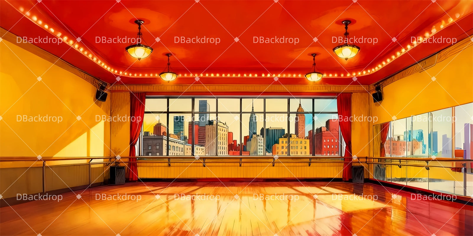 School Play Backdrops Dance Studio Theater Stage Backdrop UK LXX510-T49