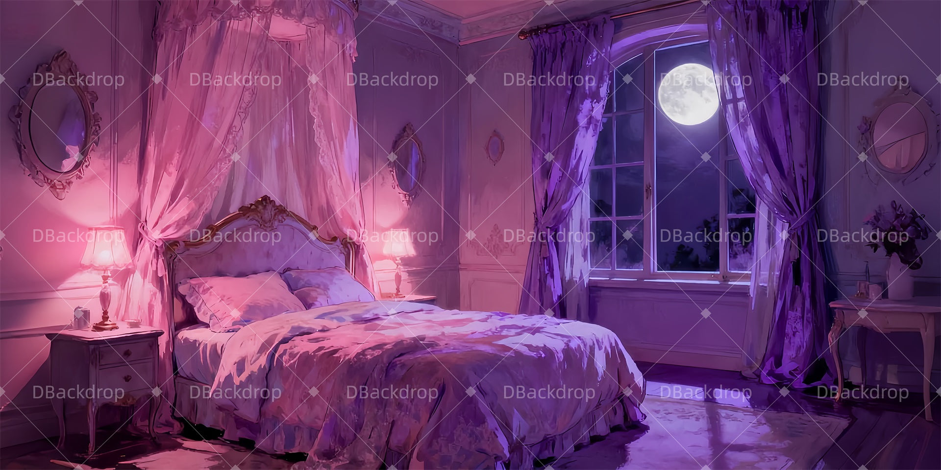 Theater Stage Backdrop Ariel's Bedroom School Play Backdrop UK LXX510-T6