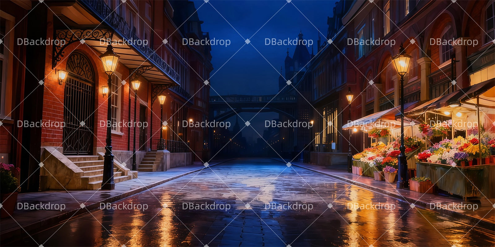 Stage Backdrops Covent Garden Street Backdrop For Theater UK LXX511-T13