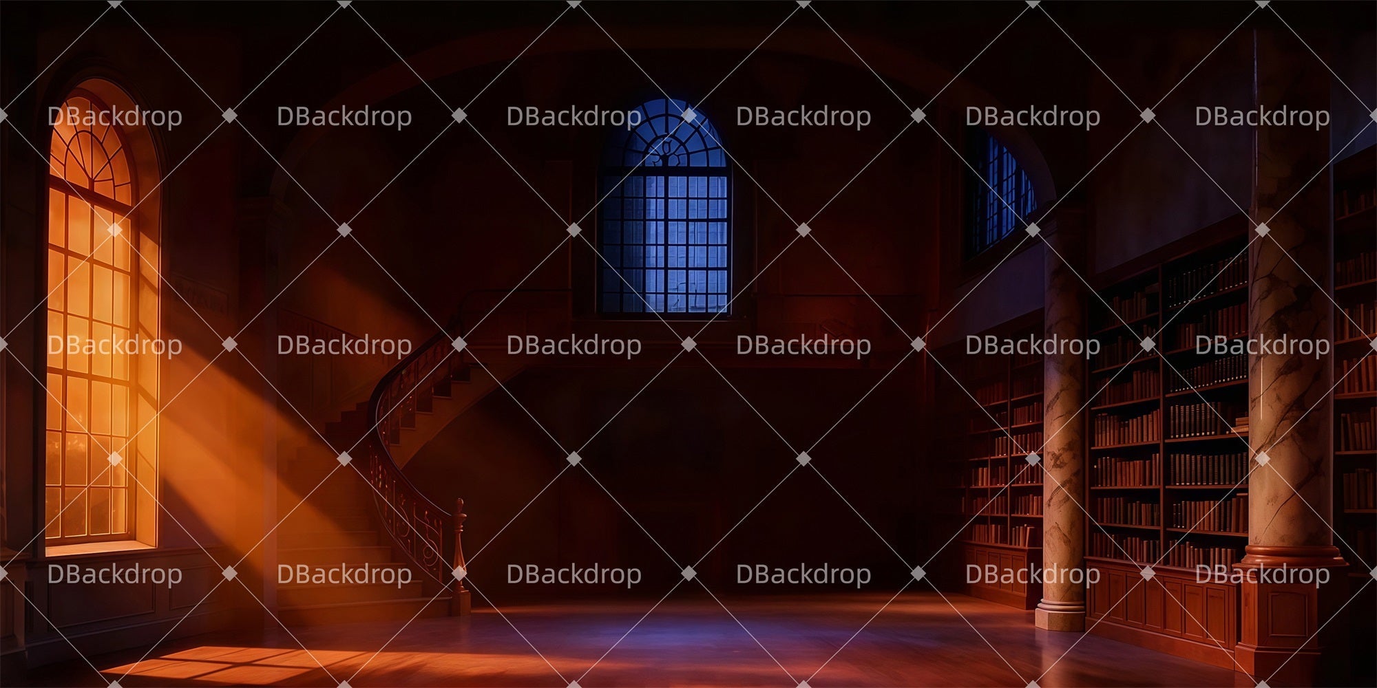 Movie Theater Backdrop Evening Study Hall Stage Backdrop UK LXX511-T19