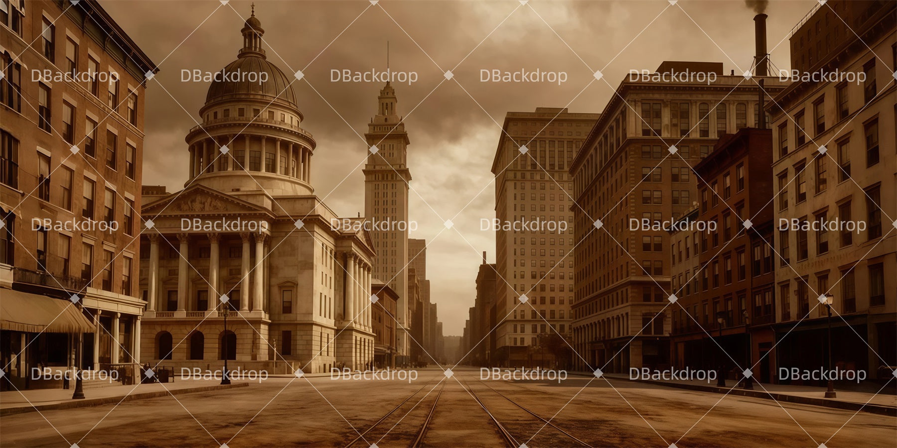 Theater Backdrops For Sale Historic City Square Stage Backdrop UK LXX511-T33