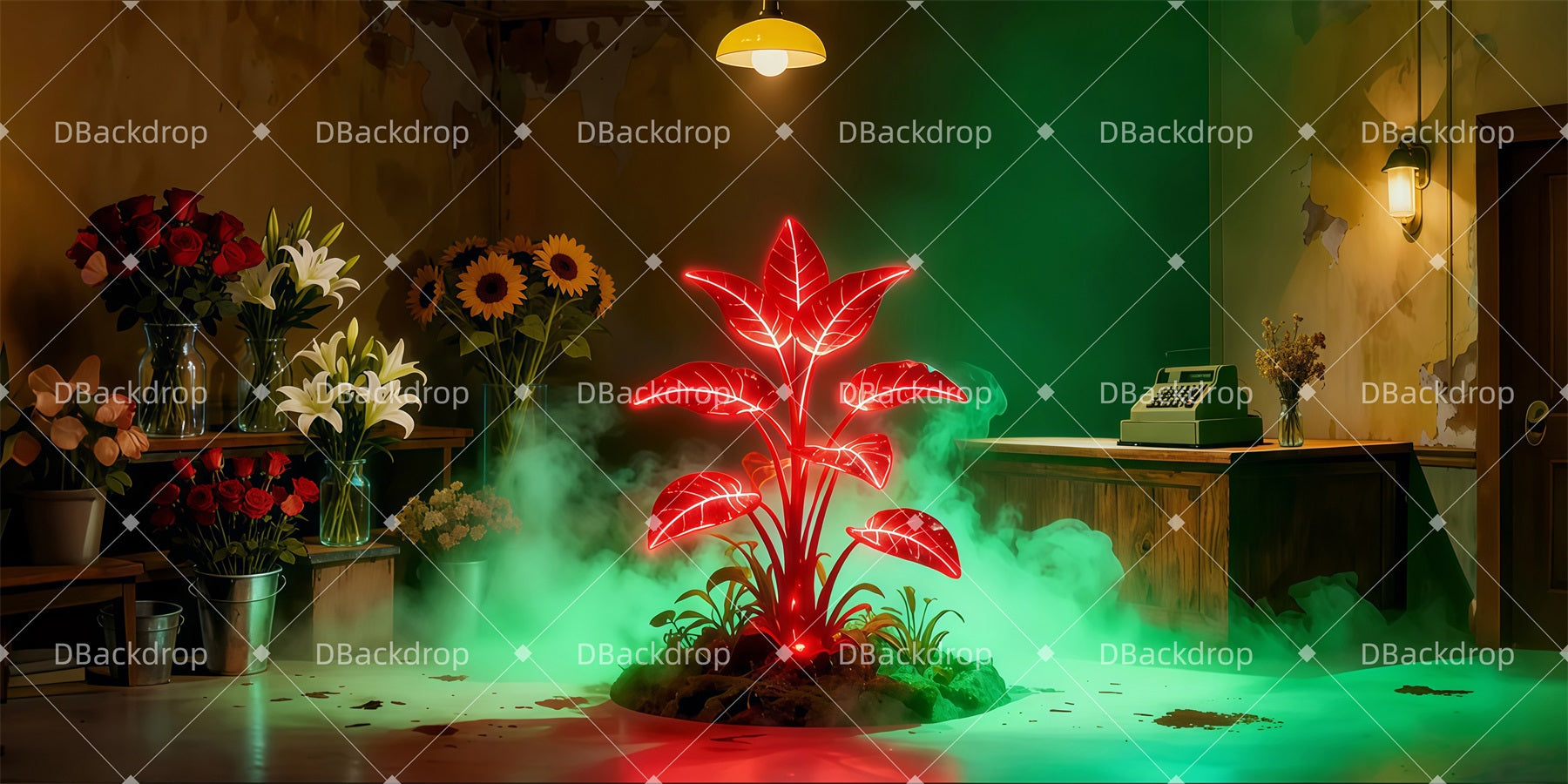 Theater Stage Backdrop Magical Plant Growth Performance Backdrops UK LXX511-T6