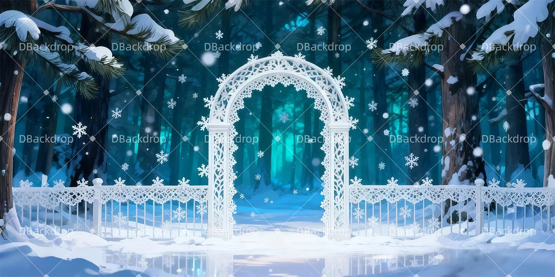 Nutcracker Ballet Backdrop Crystal Snow Gateway Dance Recital Backdrops UK LXX511-T90