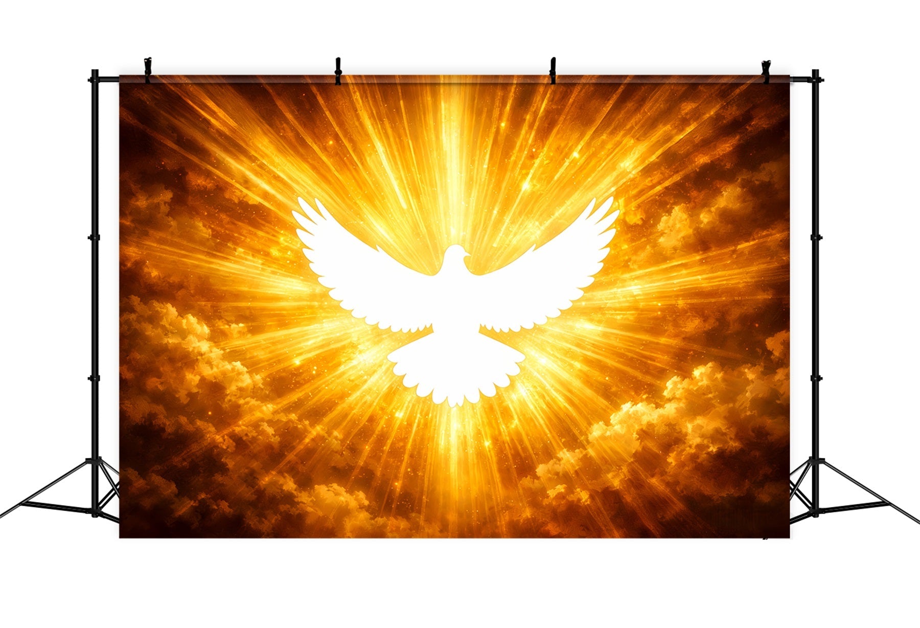 Church Easter Photo Backdrop Radiant Songbirds Resurrection Light Easter Backdrops UK LXX512-105