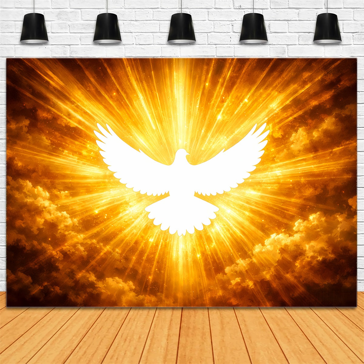 Church Easter Photo Backdrop Radiant Songbirds Resurrection Light Easter Backdrops UK LXX512-105