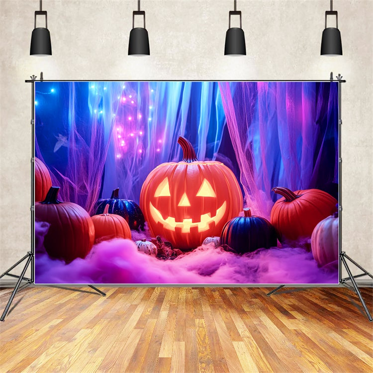 Halloween Photography Backdrop Misty Magic Pumpkin Backdrop UK LXX57-101