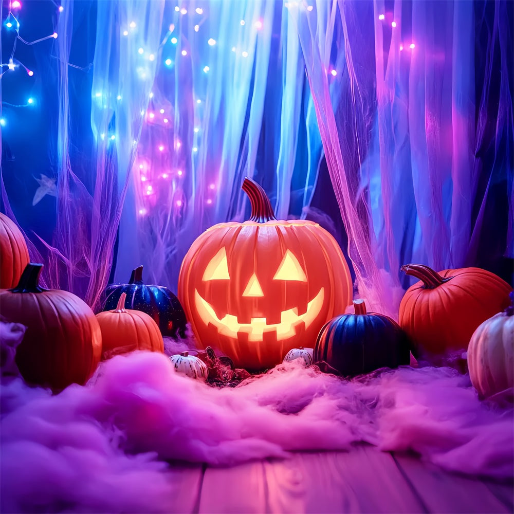 Halloween Photography Backdrop Misty Magic Pumpkin Backdrop UK LXX57-101