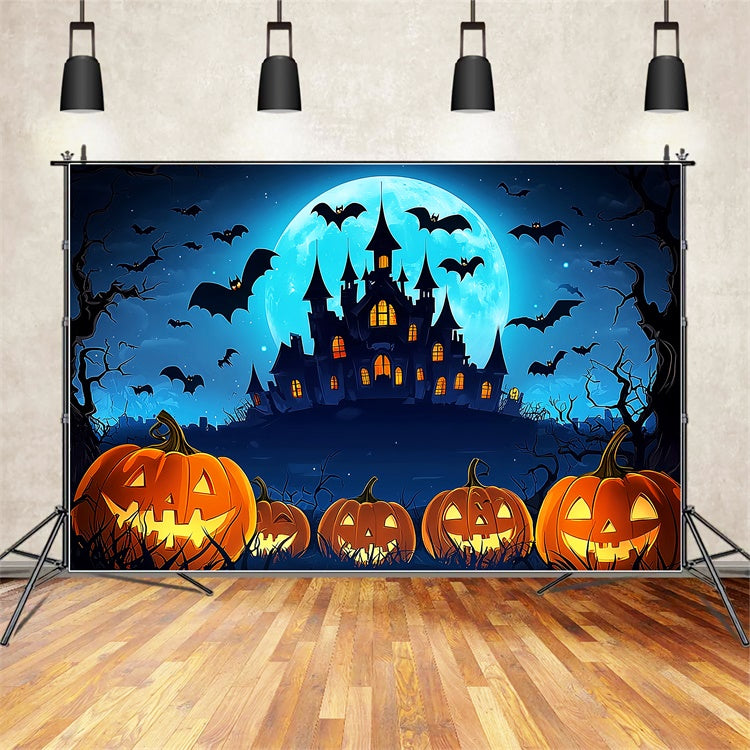 Halloween Backdrop Ideas Cartoon Haunted Castle Backdrop UK LXX57-102