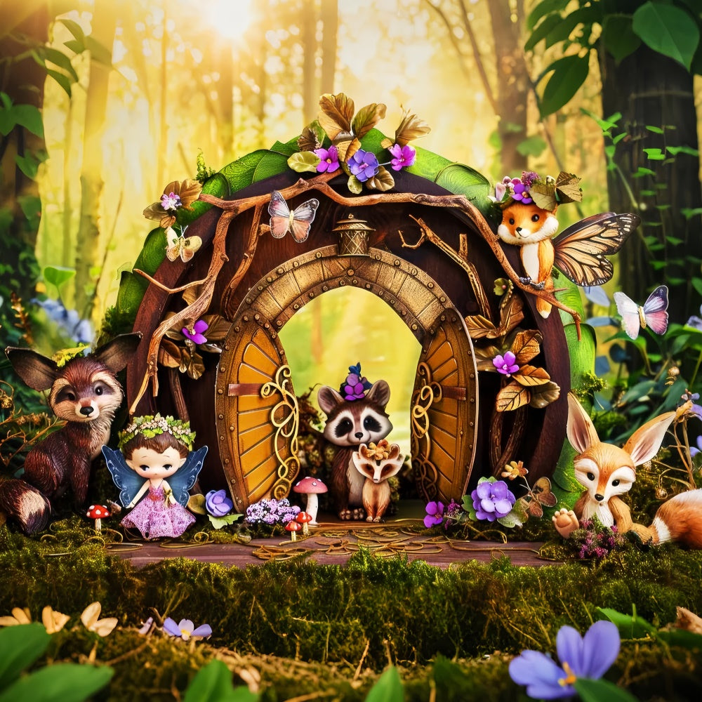 Fairy Forest Backdrop Enchanted Critter Welcome Backdrop UK LXX57-129