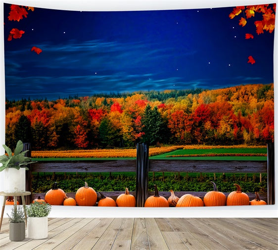 Fall Forest Backdrop Starry Farm Field Backdrop UK LXX57-163