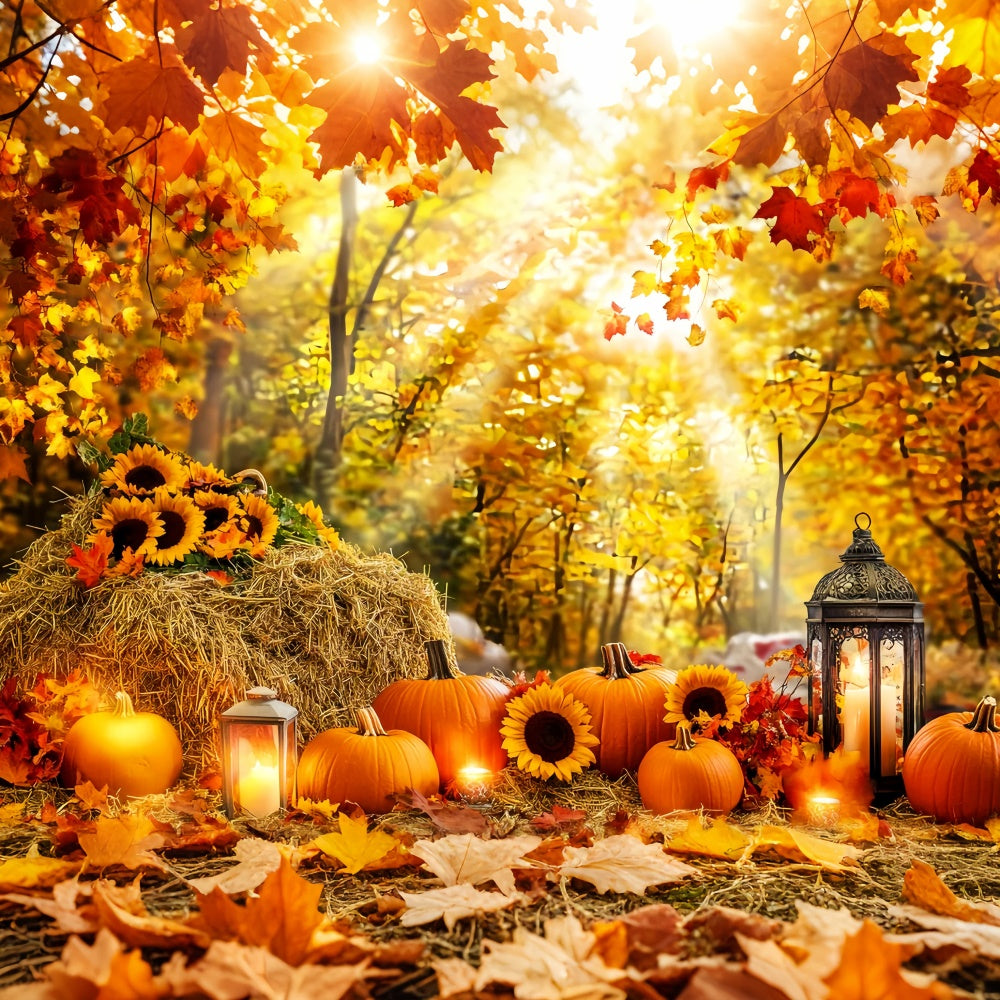 Fall Forest Backdrop Pumpkin Glow Forest Backdrop UK LXX57-178