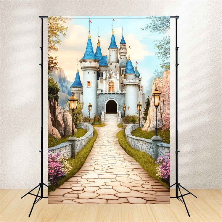 Castle Backdrops Royal Garden Path Autumn Backdrop UK LXX57-183