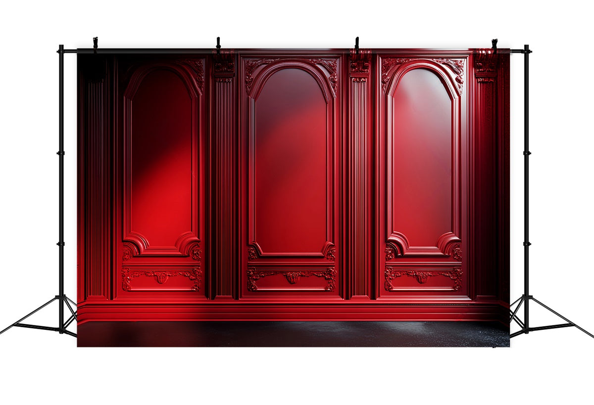 Vintage Wall Backdrop Classic Red Embossed Backdrop UK LXX57-186