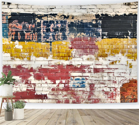 Vintage Wall Backdrop Urban Peel Fade Brick Wall Backdrop UK LXX57-198
