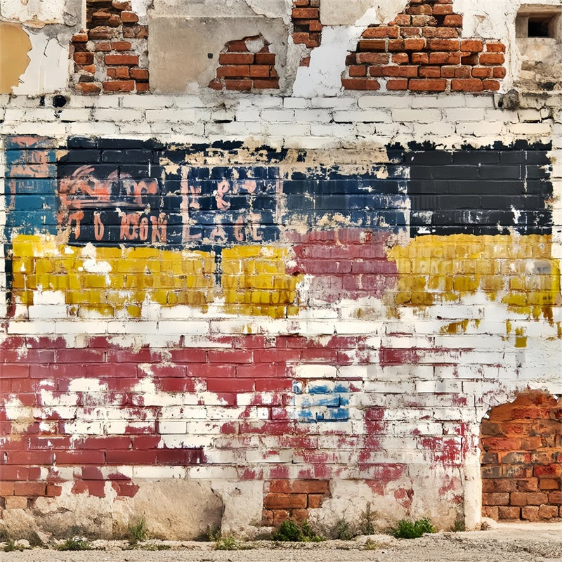 Vintage Wall Backdrop Urban Peel Fade Brick Wall Backdrop UK LXX57-198