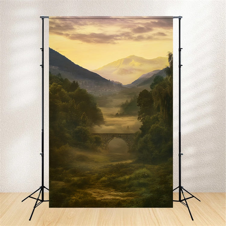 Vintage Backdrops Morning Haze Scenic Trail Backdrop UK LXX57-200