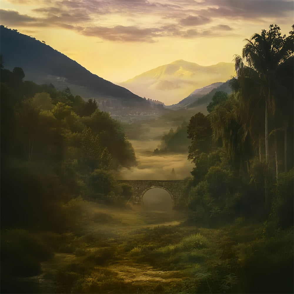 Vintage Backdrops Morning Haze Scenic Trail Backdrop UK LXX57-200