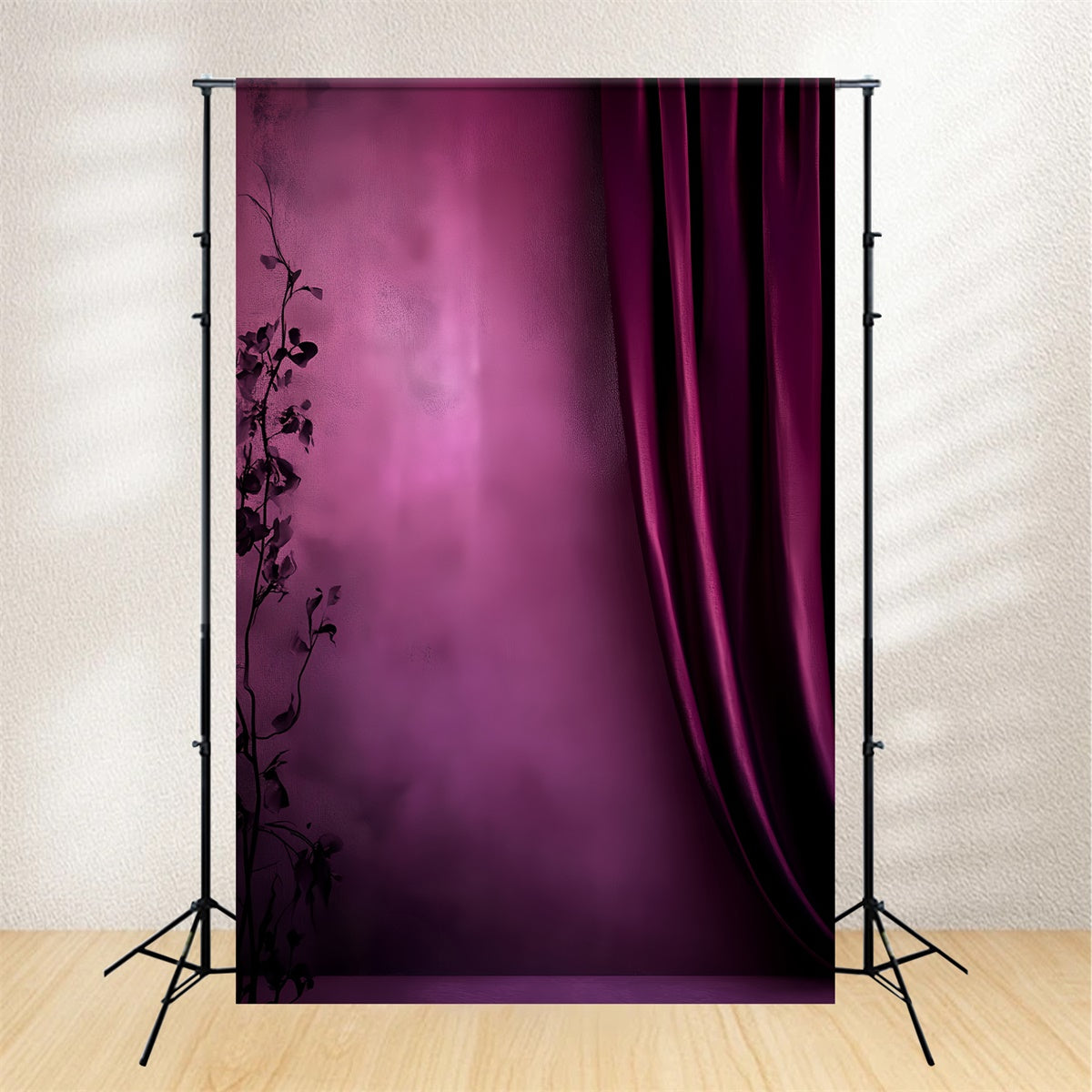 Vintage Photo Backdrops Moody Violet Curtain Backdrop UK LXX57-201