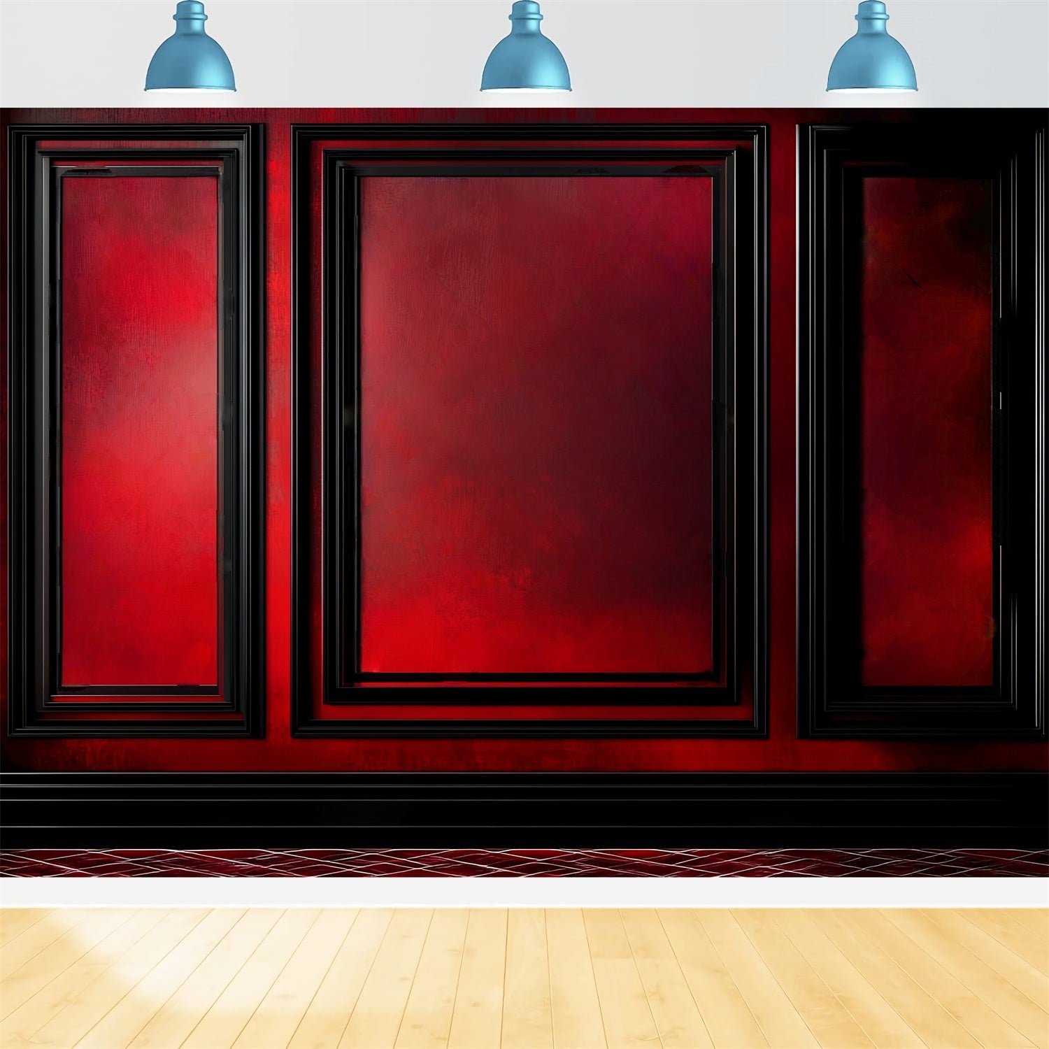 Victorian Photo Backdrop Crimson Vintage Wall Backdrop UK LXX57-224