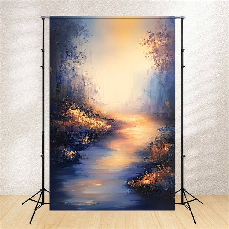 Backdrop Vintage Abstract Glow River Scene Backdrop UK LXX57-230