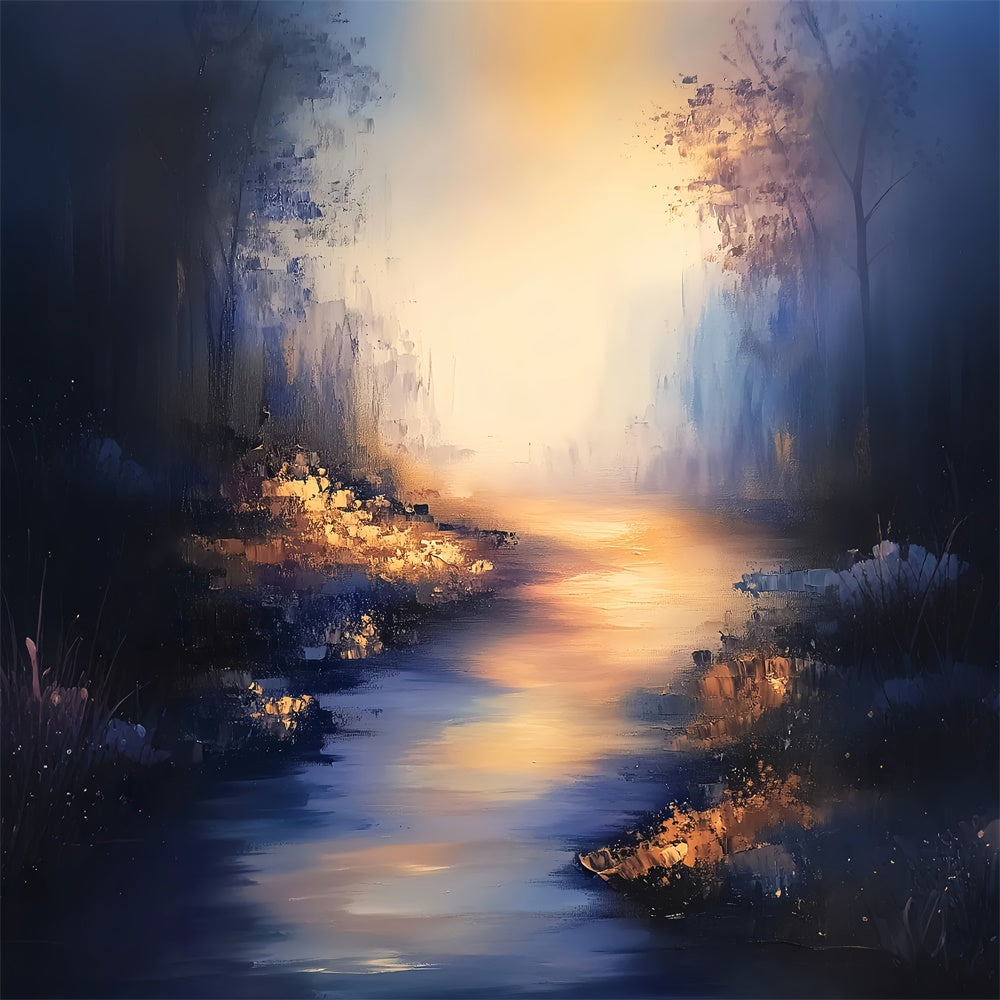 Backdrop Vintage Abstract Glow River Scene Backdrop UK LXX57-230