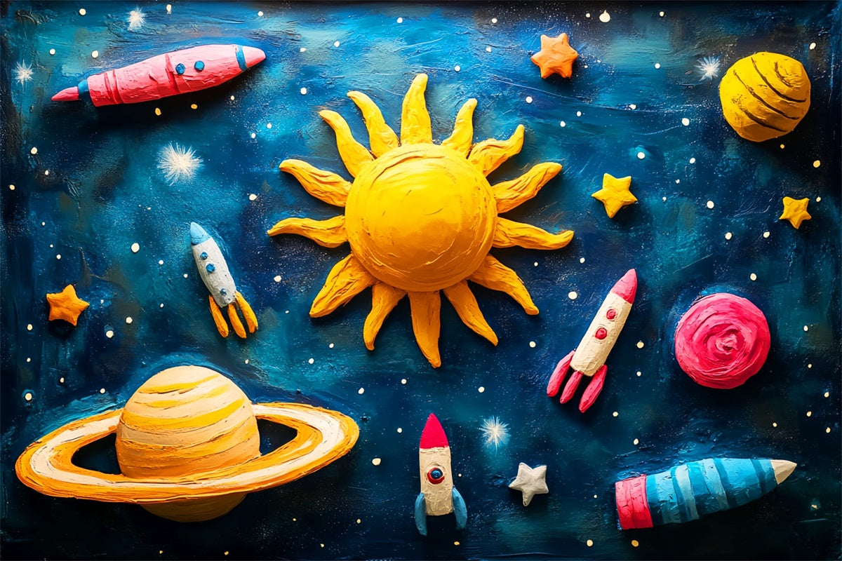 Back To School Photo Backdrop Clay Art Universe Backdrop UK LXX57-26
