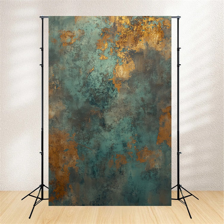 Portrait Backdrop Patina Copper Oxidized Grunge Backdrop UK LXX57-260