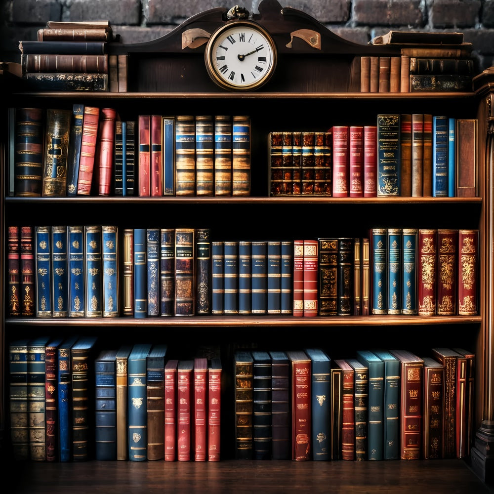 School Picture Backdrop Vintage Leather Book Backdrop UK LXX57-27