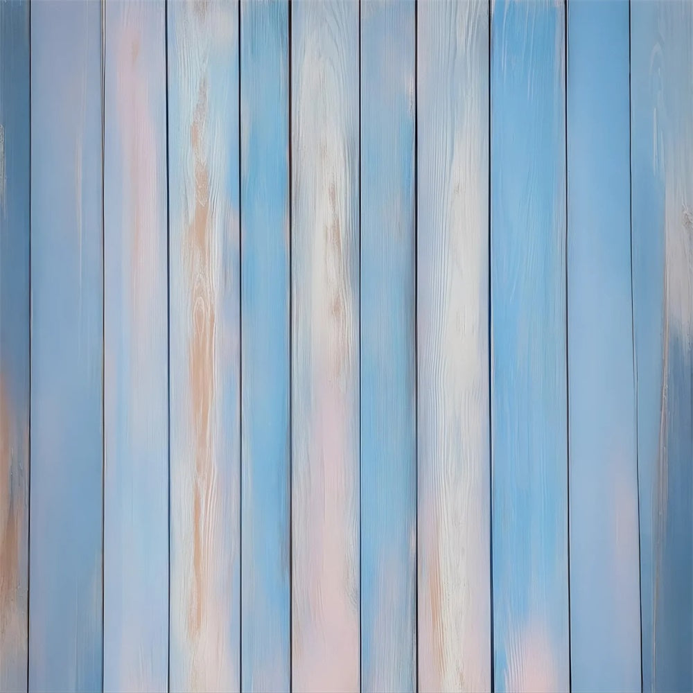 Wood Photo Backdrop Baby Blue Rustic Wall Backdrop UK LXX57-294