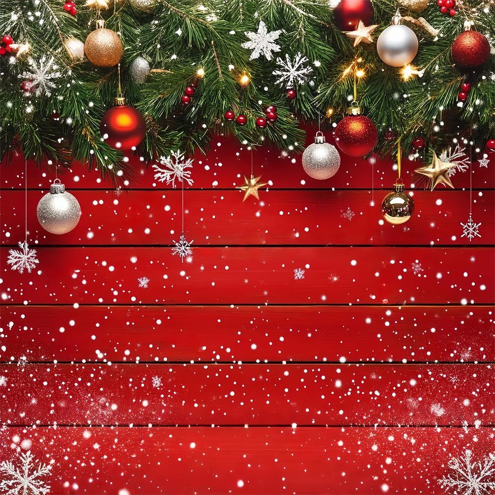 Wood Backdrop Sparkle Plank Christmas Backdrop UK LXX57-300