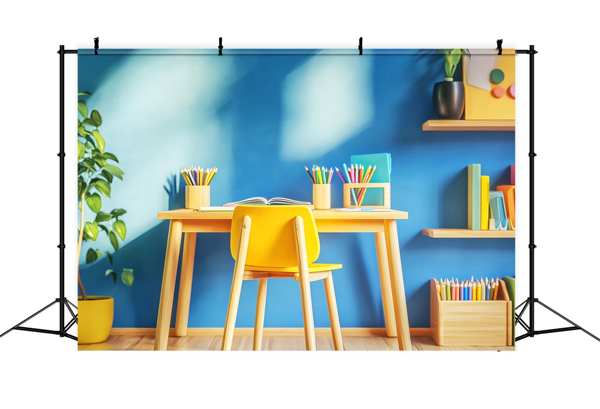 Back To School Backdrops Sunshine Study Desk Backdrop UK LXX57-57