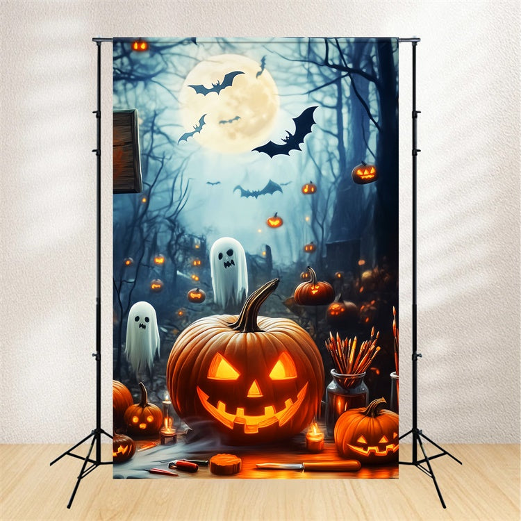 Halloween Moon Backdrop Moonlight Mischief Forest Backdrop UK LXX57-61