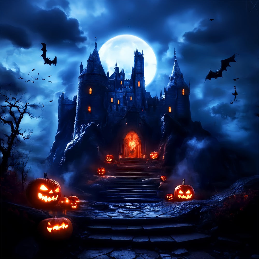 Scary Halloween Backdrop Phantom Castle Entrance Backdrop UK LXX57-75