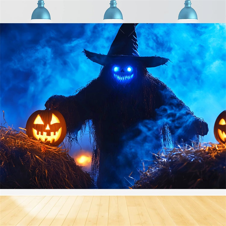 Spooky Halloween Backdrop Sinister Straw Witch Backdrop UK LXX57-89