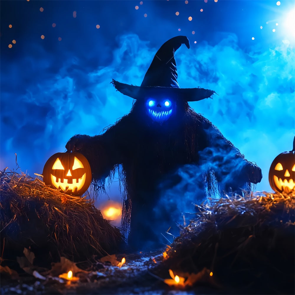 Spooky Halloween Backdrop Sinister Straw Witch Backdrop UK LXX57-89