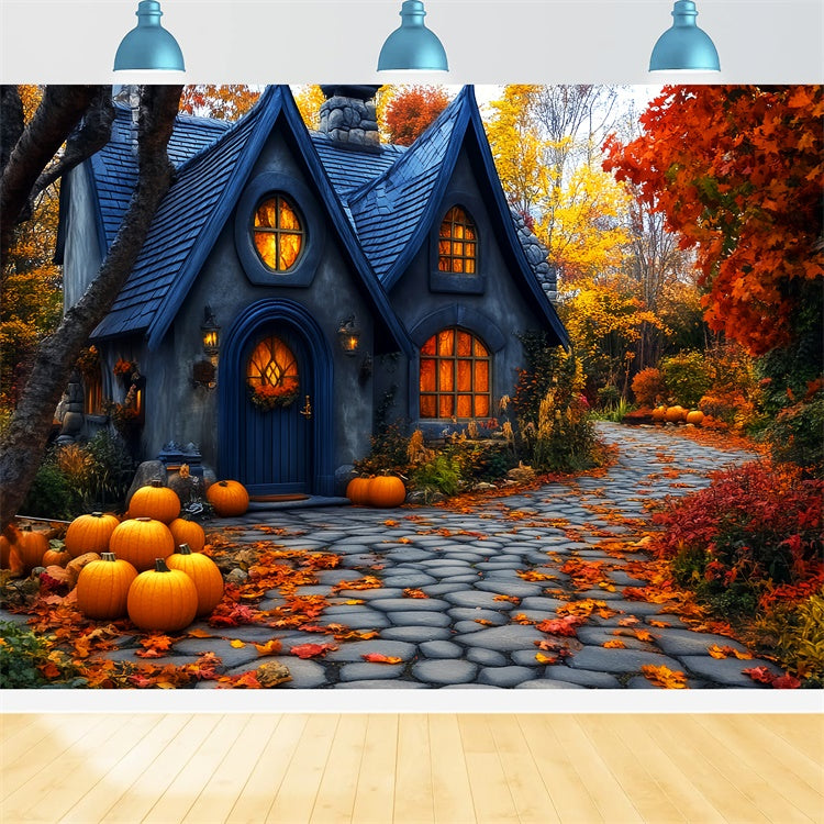 Halloween Photography Backdrop Autumn Path Magic Backdrop UK LXX57-92