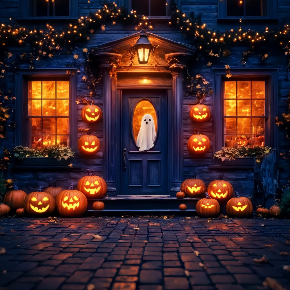 Haunted House Backdrop Fright Night Porch Backdrop UK LXX57-94