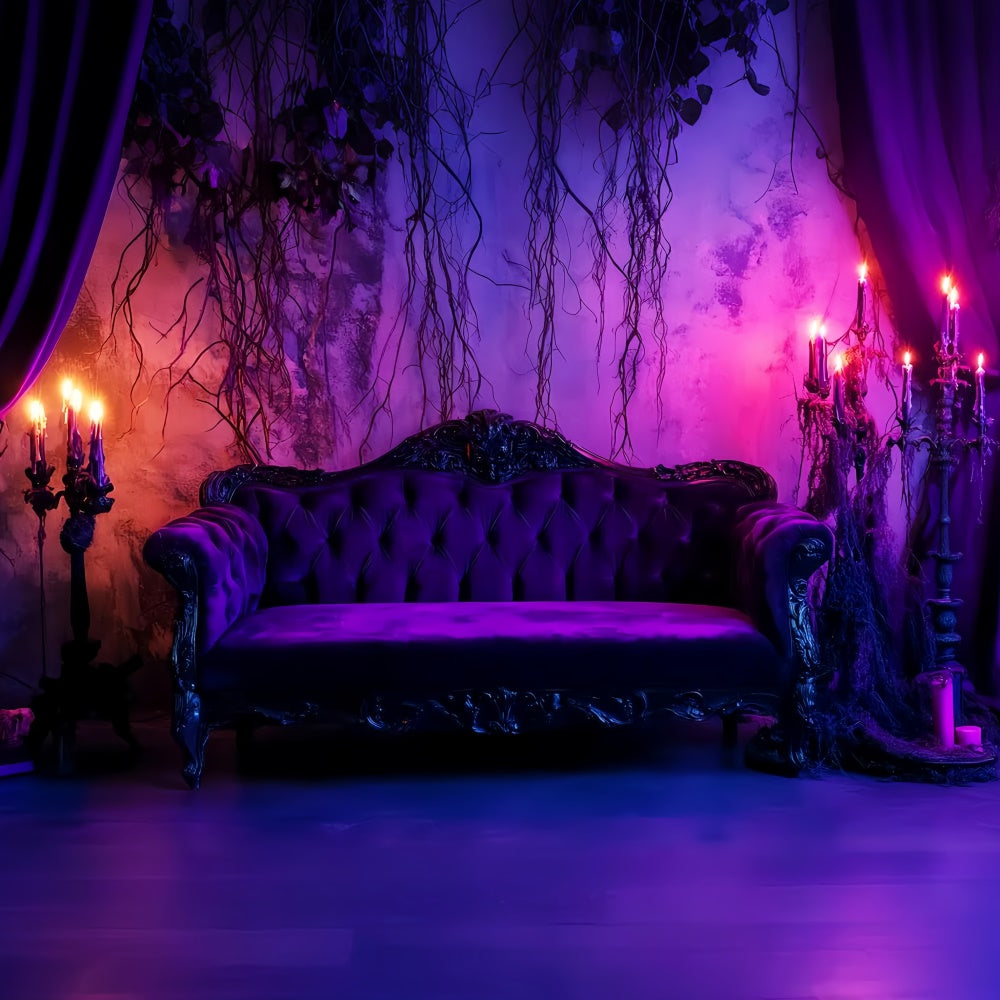 Spooky Halloween Backdrop Haunted Parlor Glam Backdrop UK LXX57-98