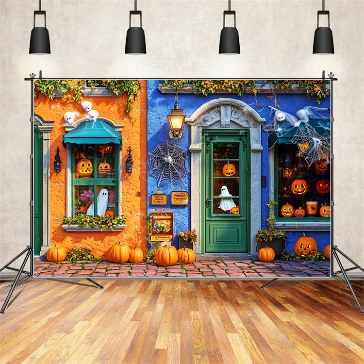 Halloween Wall Backdrop Pumpkin Ghost Shop Backdrop UK LXX58-13