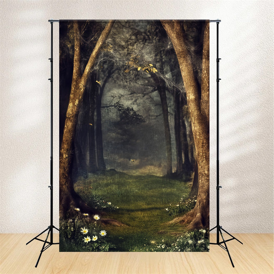 Spooky Forest Mystic Web Enchanted Forest Dark Forest Backdrop UK LXX58-270