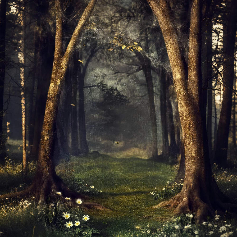 Spooky Forest Mystic Web Enchanted Forest Dark Forest Backdrop UK LXX58-270