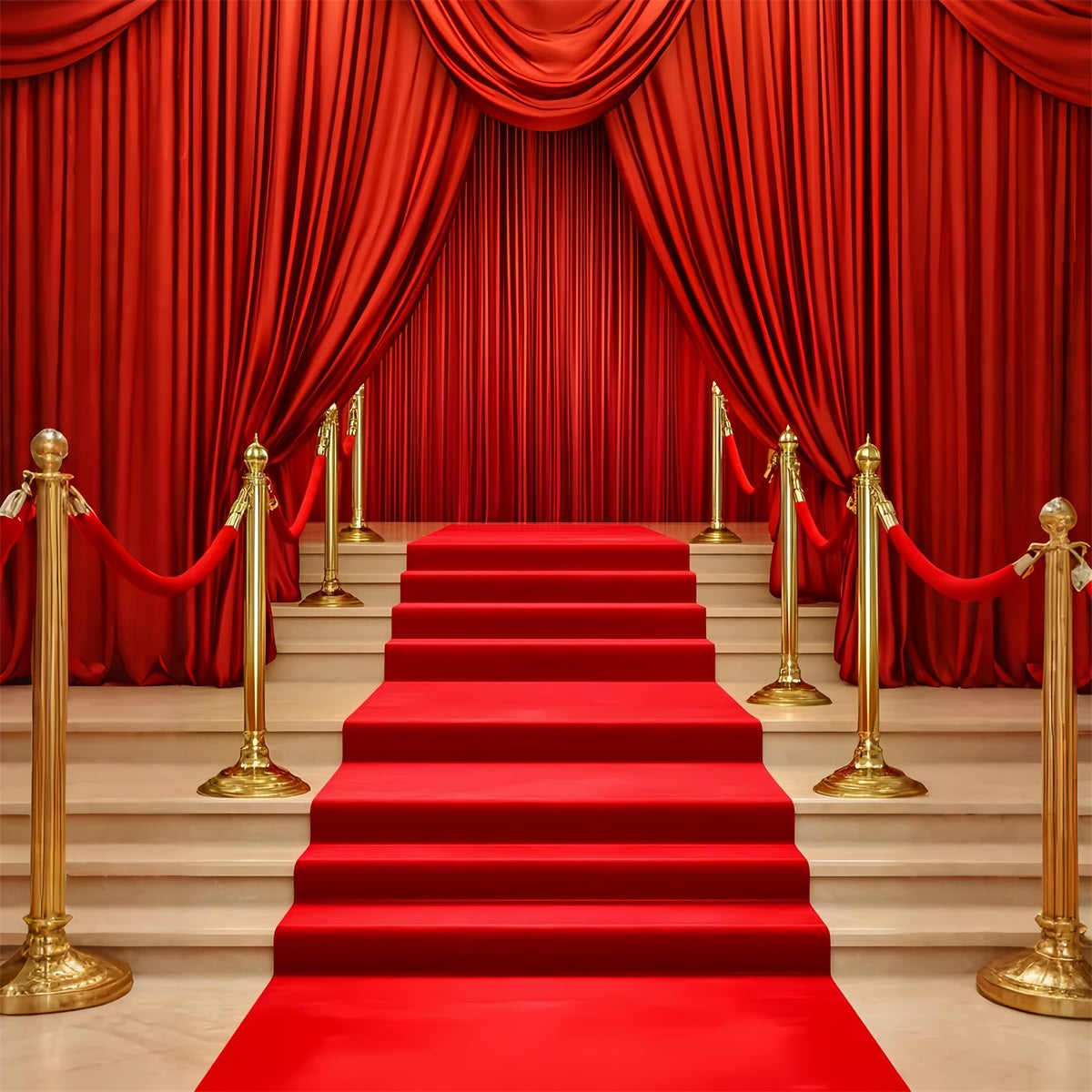 Red Carpet Backdrop Draped Curtain Elegant Entrance Broadway Stage Backdrops UK LXX58-333