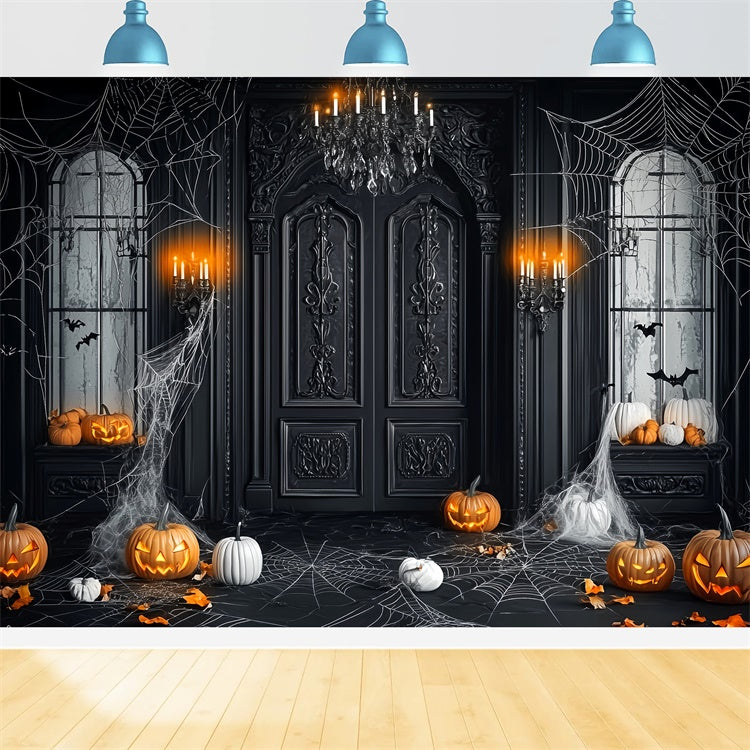 Halloween Photo Backdrops Gothic Mansion Entry Backdrop UK LXX58-42